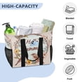 thumbnail image 5 of Hello Summer Flower Bird Butterfly Reusable Grocery Bags with Handle Side Pocket Waterproof Shopping Portable Tote, 5 of 8
