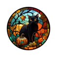thumbnail image 1 of 3uds. Adhesivo decorativo para ventana de gato negro de Halloween, suministros decorativos para fiestas (1 gato), 1 of 3