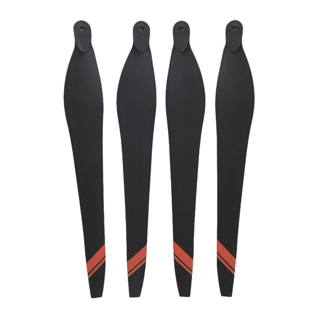 Hélices de avión RC de 4 piezas, multiusos, de bajo ruido, profesionales, de fácil instalación negro rojo
