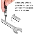 thumbnail image 5 of Auto Center Punch, Spring-Loaded Center Punches, Adjustable Impact Puncture Breaker Tool, Auto Center Punch for Window, Glass, Metal with 2 Spare Tips, 5 of 5