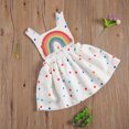 thumbnail image 2 of Fortune Bébé Fille Robe Backless Arc-en-Ciel Coloré Points Sans Manches Robe de Soleil, 2 of 6