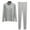 Gray, variant on Night Suit for Women Women Pjs Sets Women Pajama Women Solid Color High Neck Padded Pajamas with Cups Long Sleeves and Trousers Two Piece Home Pajamas Sets