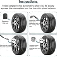 thumbnail image 2 of 6-Pack 45 90 135 Valve Stem Extenders, Schrader Tire Valve Extension for Dual Wheels, Cars, RV, Stroller, Bike, 2 of 5