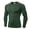 Dark Green, variant on SUYIDA Men's Velvet Fitness Top, Long Sleeve Elastic Sports Tee, Training Running Quick Dry Shirt