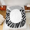 thumbnail image 5 of Feelyou Grey Leopard Print Full Size Sheets, Zebra Cheetah Animal Bed Sheets, 4-Piece, 5 of 7
