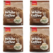 4 Packs SUPER Charcoal Roasted Classic White Coffee 3 in 1 Instant Coffee (4 pack x 15 sachets) Imported from Malaysia