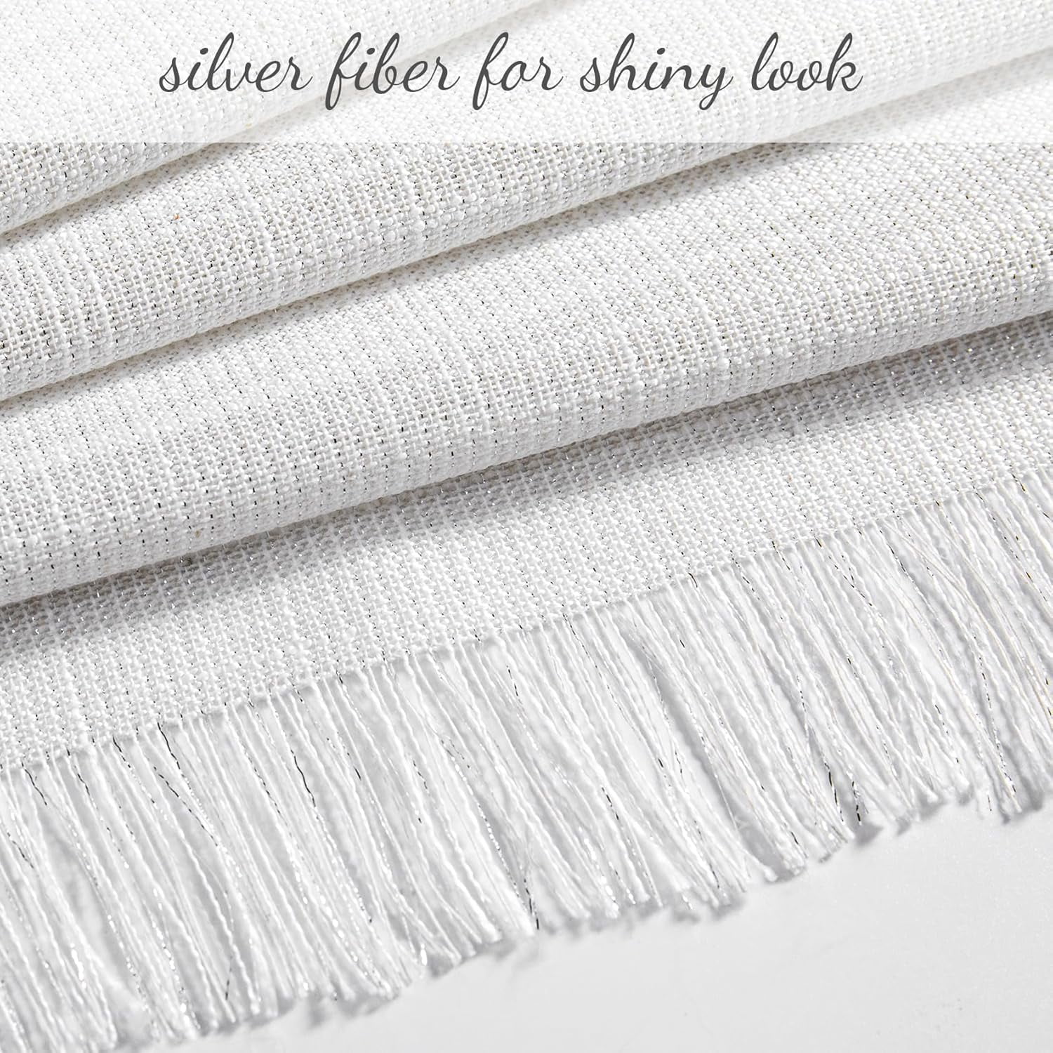 Wehilion Linen Curtains for Living Room, Natural Semi Sheer Curtains & Drapes 84 inches Length 2 Panels Set Farmhouse Country Boho Style Back Tab Draperies for Sliding Glass Door