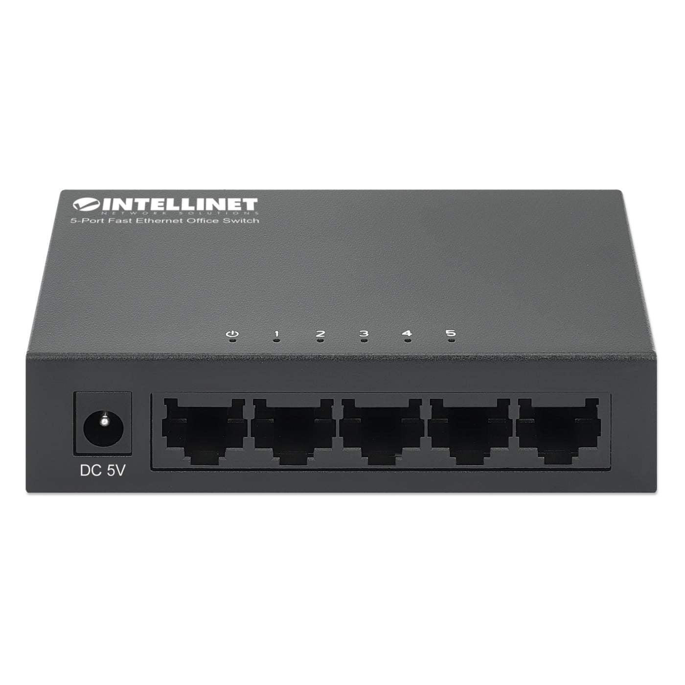 Intellinet 5-Port Fast Ethernet Office Switch, Metal Housing