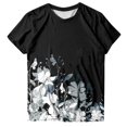 thumbnail image 5 of Gibobby Playera Corte clásico para Mujer Camisetas holgadas para mujer, camisetas verano manga corta, camisetas informales túnica Yoga para entrenamiento, c(Negro,CH), 5 of 5