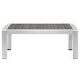 thumbnail image 4 of Modway Shore Aluminum Outdoor Patio Coffee Table in Silver Gray, 4 of 4
