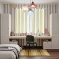 thumbnail image 6 of Curtains 63 Inch Length 2 Panels, Cream White Stripe Grommets Window Treatment Curtain, Modern Rustic Vertical Striped Thermal Curtains Drapes for Living Room/Bathroom, 6 of 9