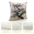 thumbnail image 4 of JEUXUS  Throw Pillow Cover Japanese Flowers Cherry Branch Blossoming Tree Butterflies Animal Ink Paint Decor Lumbar Pillow Case Cushion for Sofa Couch Bed Standard Queen, 4 of 5