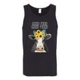 thumbnail image 2 of Good Food Good Mood Funny Cute Cow Animal Lover Mens Graphic Tank Top, Black, Small, 2 of 3