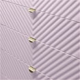 thumbnail image 2 of Chests & Wardrobes: Modern High Gloss Pink 5-Drawer Chest | Pink | Metal,Synthetic Wood, 2 of 11