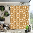 thumbnail image 2 of Vintage Yellow Shower Curtain Modern Mid Century Abstract Geometric Bathroom Curtain Boho Retro Classic 1950S 60S Bathtub Decor Fabric Waterproof Bath Curtain with 12 Hook 72x72 Inch, 2 of 6