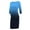 Blue, variant on Fesfesfes Maternity Everyday Dress Long Sleeve Round Neck Solid Color Comfortable Pregnancy Dress for Women Office or Casual Wear(Red,S)