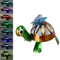 thumbnail image 2 of Outdoor Statue Solar Iron Turtle Garden Statue,Multicolor Changing LED with Butterfly Accent for Outdoor Garden Patio Decoration, 2 of 9
