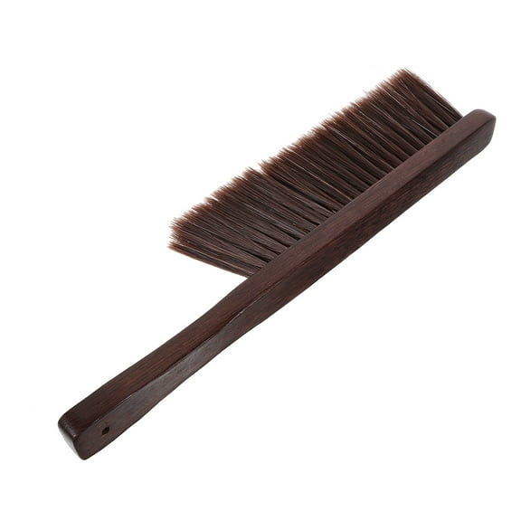 WHAMVOX Wood Hand Broom with Comfortable Handle for Cleaning Bed Sofa and Small Spaces 10.5 Inches