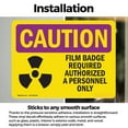 thumbnail image 3 of (2 Pack) Film Badge Required OSHA Caution Radiation Sign 7 Inch X 5 Inch Vinyl Label Decal Sticker Weather Resistant, UV Protected for Workplace, Business, and Construction Site, Made, 3 of 7