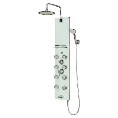 Transolid Shower Wall Panel - PULSE Lahaina ShowerSpa Tough Glass Shower Panel