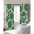 thumbnail image 4 of Green Spring Floral Kitchen Curtains Summer Flower Pastoral Cafe Short Curtains for Bathroom Blackout Window Curtain Grommet Small Window Treatment Tier Drapes for Bedroom Living Room 52"x45"x2, 4 of 9