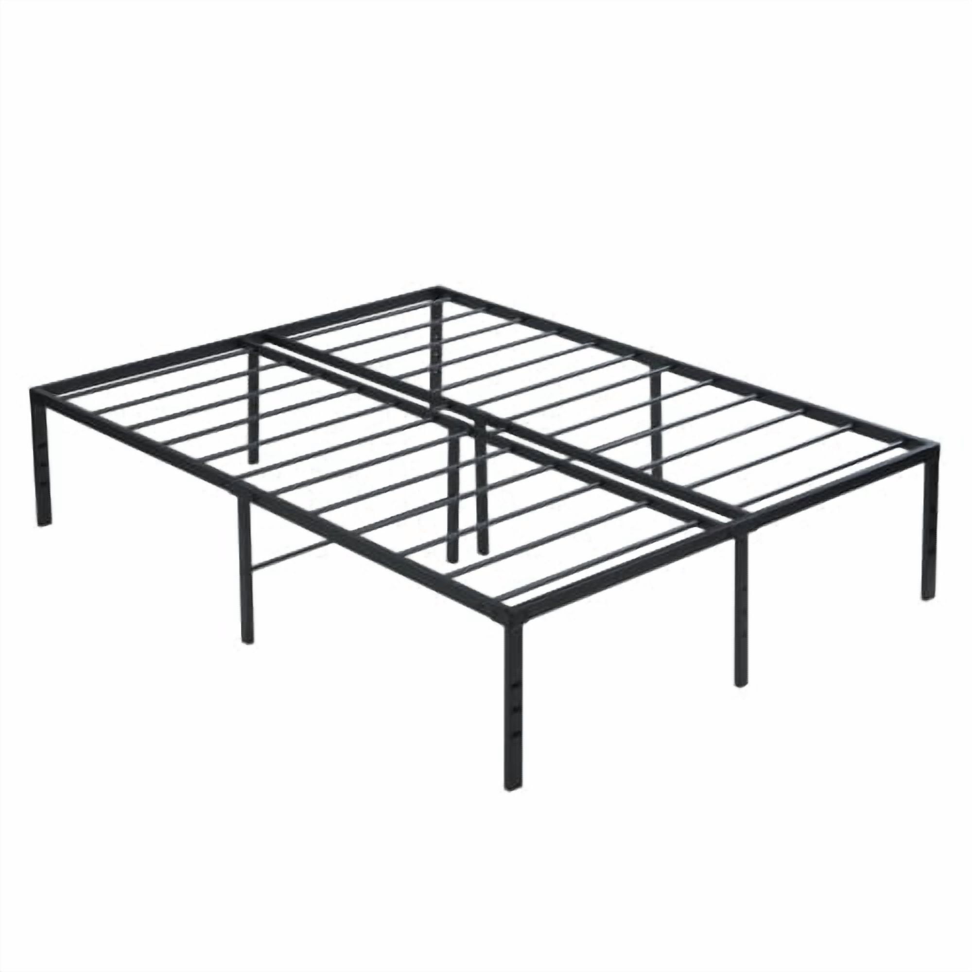 Homy Casa California Modern Metal Bed Frame Queen Size Black - Heavy Duty, Noise-Free, Easy Assembly