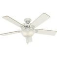 thumbnail image 2 of Hunter - Pro's Best Indoor Ceiling Fan With Light, 52-inch, White, Traditional-style, 3-speed WhisperWind Motor, 53251, for living rooms, bedrooms, home offices, kitchens, 2 of 15