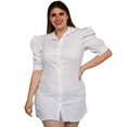 thumbnail image 1 of Vestido Camisero de Popelina Roman Fashion Talla Extra 2669 Blanco 42, 1 of 6