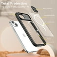 thumbnail image 4 of Allytech Case for iPhone 13 5G (2021) 6.1 inch, Compatible with MagSafe Wireless Charging Crystal Clear Anti-Scratch Shockproof Slide Camera Cover for Apple iPhone 13 6.1", Black, 4 of 6