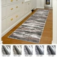 thumbnail image 3 of Suelur Throw Rugs with Rubber Backing Washable 2x3 Modern Abstract Area Rugs Indoor Rugs Non-Slip Soft Print Small Rugs for Entrance Bedroom Kitchen, Dark Light Brown White Charcoal Green, 3 of 9