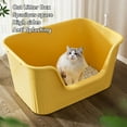 thumbnail image 3 of Large Cat Litter Box, Anti Splashing, Groove Design, Non Stick and Easy to Clean, Stylish Appearance, Large Cat Litter Box with High Sides for Large Cats, 3 of 7