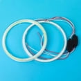 thumbnail image 2 of 2pcs 60/70/80/90/100/110/120MM Car Headlight Angel Eye Lights LED COB White Light Motorcycle Auto Lamps Car Headlight, 2 of 11