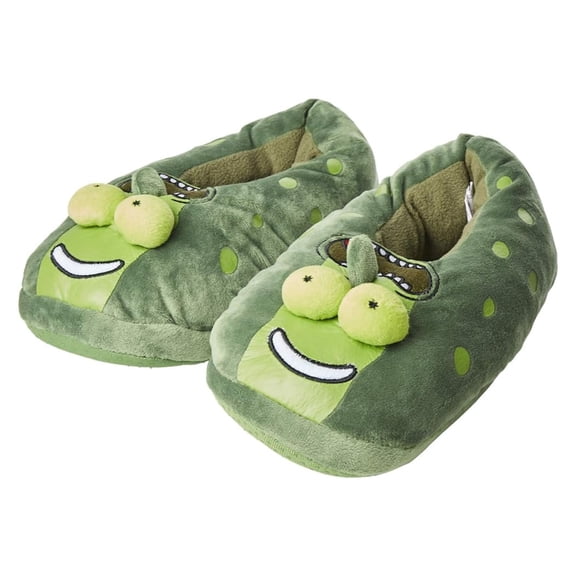 Rick and Morty Men's Slippers, Plush Foamy Footwear Indoor Slippers for Adults Green – 12