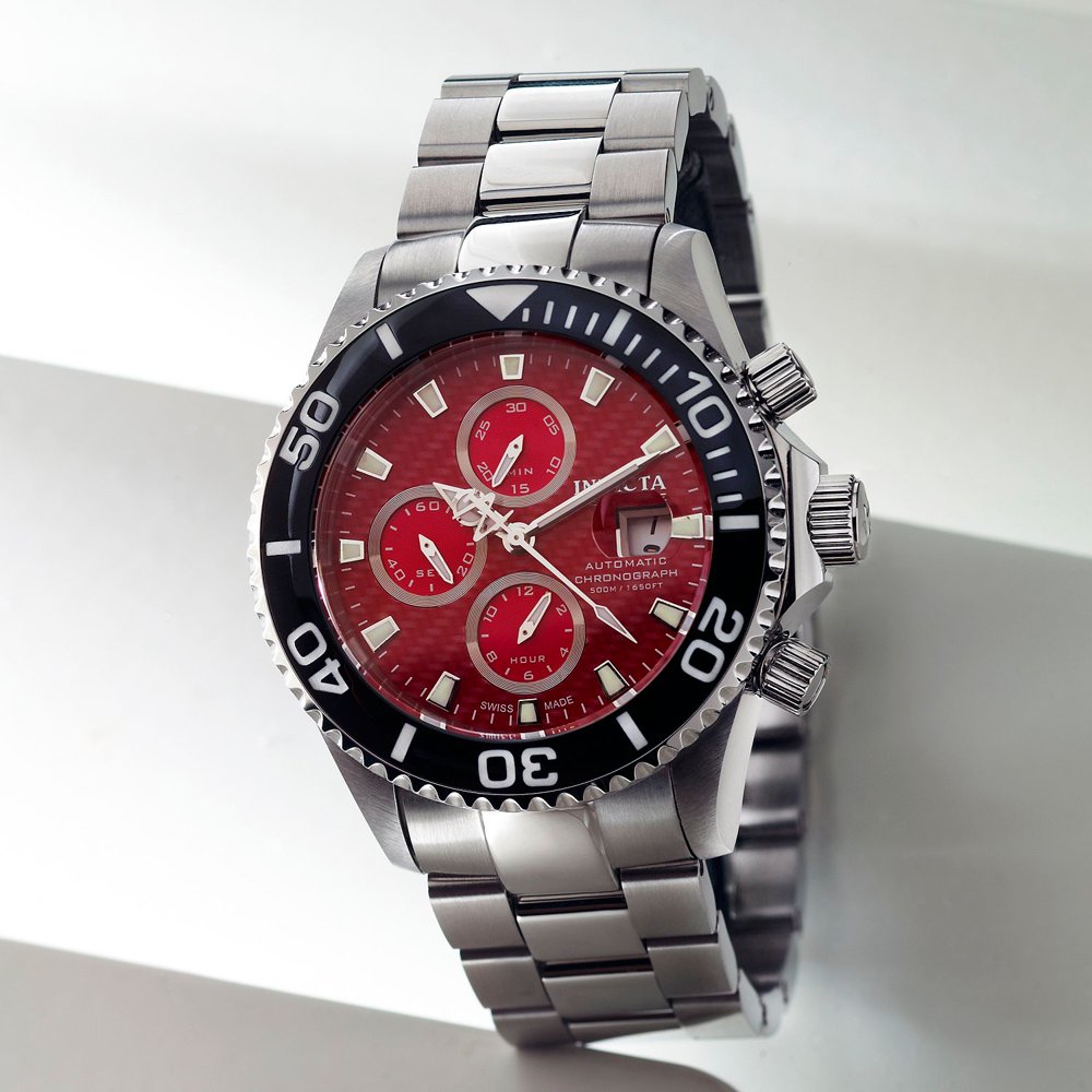 Invicta Men’s 1070 Reserve Automatic Chronograph Red Dial
