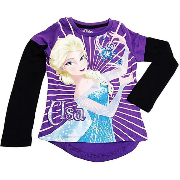 Disney Frozen Elsa Long Sleeve T Shirt Girl Size 7/8