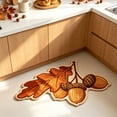 thumbnail image 4 of Fall Oak Leaf and Acorn Shaped Area Rug,Tufted Harvest Theme Floor Mat with White Plush Edge,Irregular Cut Carpet for Entryway Living Room Autumn Home Ornament,24"x16", 4 of 6