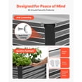 thumbnail image 6 of VEVOR 2 Pack Galvanized Raised Garden Beds, 6.67 x 3.35 x 1.51 ft, Rectangular Metal Planter Boxes Kit Outdoor, Elevated Planting Box with Gloves, Alu-Zinc, for Growing Flowers Vegetables, Dark Gray, 6 of 9