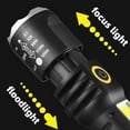 thumbnail image 4 of YUVA 1000 Lumens LED Flashlight, 4 Modes (High/Low/Medium/Strobe), Zoomable, IPX6 Waterproof, USB-C Rechargeable, 1500mAh Battery, Power Bank Function, for Outdoor Camping Emergency, 4 of 8