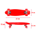 thumbnail image 2 of Patineta Cruiser Penny Rojo Llantas Luz Led LAVIGA Plástico de Alta Resistencia, 2 of 4