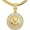 Gold, variant on Hip Hop Iced Silver Tone Lion Medallion Pendant 20" Chain Necklace MCP 2048 S