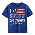 thumbnail image 4 of Ruyang 4th of July T Shirts for Kids America Flag Print Patriotic Crewneck Short Sleeve Summer 250th Anniversary Tee Tops, 4 of 4