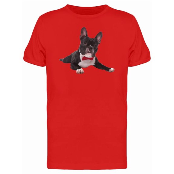 French Bulldog Puppy With Bow T-Shirt Men -Image by Shutterstock, Male 3X-Large