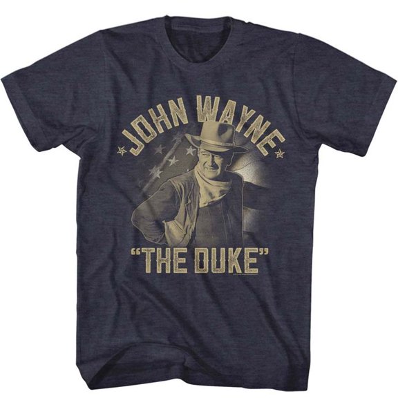 John Wayne Jw The Duke Navy Heather Adult T-Shirt 4Xl