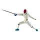 thumbnail image 1 of Figura de modelo a escala 1/64 con pose de esgrima, diseño de figura, decoración de resina, pintada a mano Adelante Blanco, 1 of 9