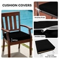 thumbnail image 3 of Outdoor Patio Cushion Covers 4 Pack Black Patio Chair Cushion Covers with Ties and Zipper Solid Color Waterproof Outdoor Seat Cushion Covers for Patio Furniture 20"x18", 3 of 9