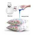 thumbnail image 6 of Outdoor Pillows Waterproof, Spring Floral Throw Pillows with Inserts Included, Tulip Summer Flowers Botanical Butterfly Indoor Outdoor Decorative Lumbar Pillow for Bed/Couch/Patio 16"x16", 1Pcs, 6 of 8