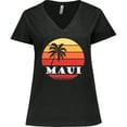 thumbnail image 3 of Inktastic Maui Hawaii Vacation Women's Plus Size V-Neck T-Shirt, 3 of 5