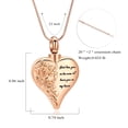 thumbnail image 2 of Personalize God has you in his arm i have you in my heart -  Vintage Stainless Steel Rose Flower Heart Urn Pendant Necklace for Cremation Ashes Holder Memorial Jewelry, 2 of 6