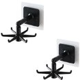thumbnail image 1 of Gancho de pared para soporte de utensilios, paquete de 2 ganchos autoadhesivos para estante de utensilios Gancho plegable giratorio 360 debajo del gabinete Colgador de utensilios Organizador de utensilios de cocina Spa XianweiShao 1327533276665, 1 of 1