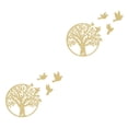 thumbnail image 2 of Wweixi Easy To Install Tree Of Life Wall Decor Exquisite Round Metal Sculpture Tree Of Life Wall Decoration Strong And Durable gold 30cm 2Set, 2 of 6
